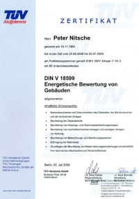 Zertifikat DIN 18599